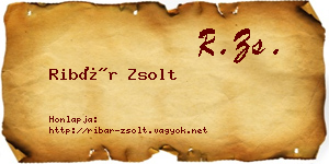 Ribár Zsolt névjegykártya
